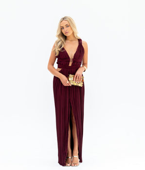 Cult Gaia Burgundy Maxi